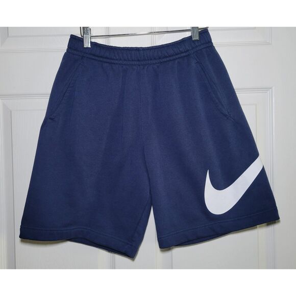 Nike Men's Size S Explosive Club Fleece Sweat Shorts Navy Blue Pre-Owned - Picture 2 of 10